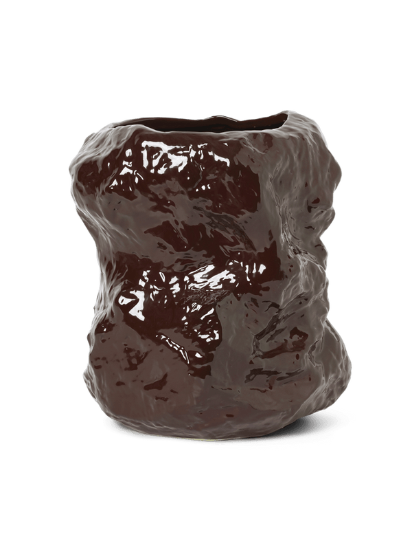 Ferm Living Tuck Vase Red Brown 