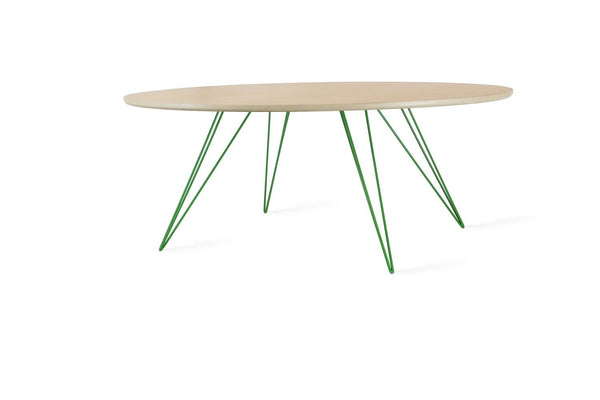 Tronk Williams Coffee Table - Oval Thin Maple Blood Red