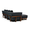 ARTLESS LRG Sofa & Ottoman w/ Walnut Base 