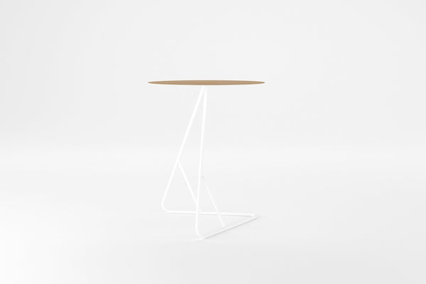 Tronk James End Table Black Base / Black Oak Top 