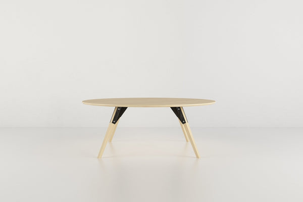 Tronk Clarke Coffee Table - Circular Small Walnut Black