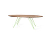 Tronk Williams Coffee Table - Oval Thin Walnut Green