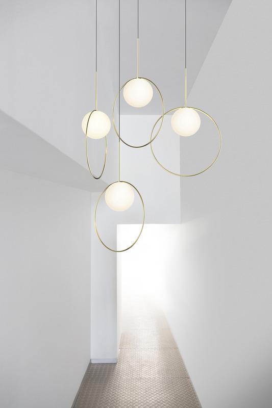 Pablo Bola Halo Pendant Brass Small 