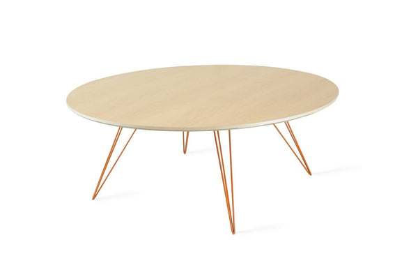Tronk Williams Coffee Table - Circular Small Maple Blood Red