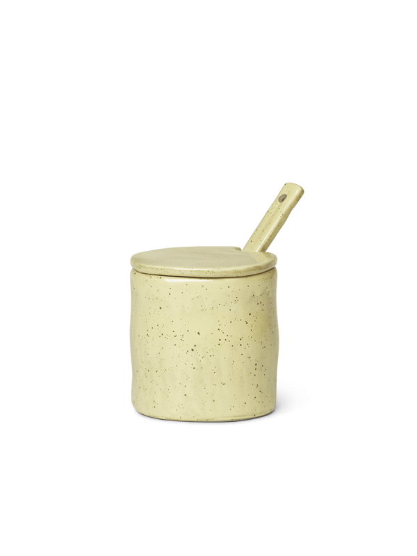 Ferm Living Flow Jam Jar with Spoon Black 