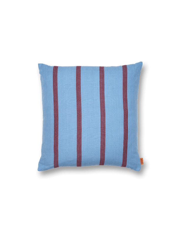 Ferm Living Grand Cushion - Faded Blue & Burgundy