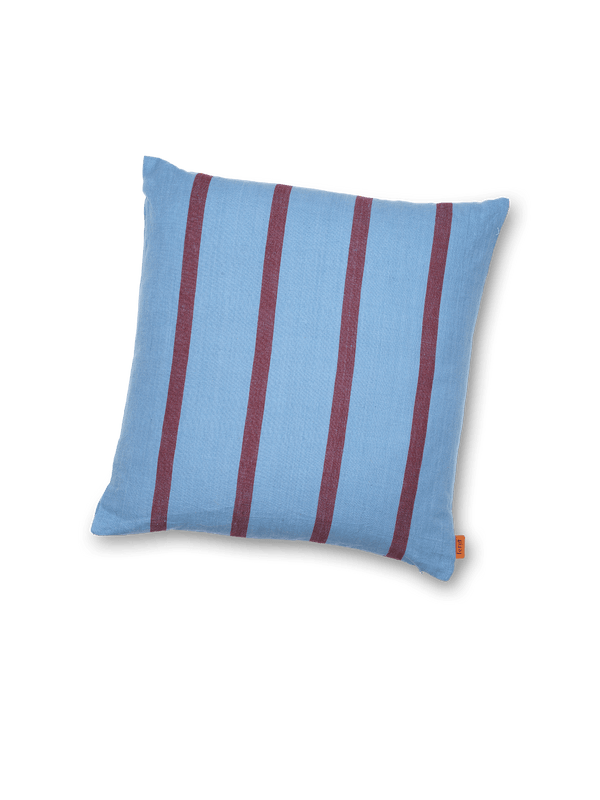 Ferm Living Grand Cushion - Faded Blue & Burgundy