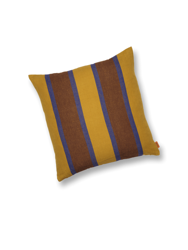 Ferm Living Grand Cushion - Lime Blue & Chocolate