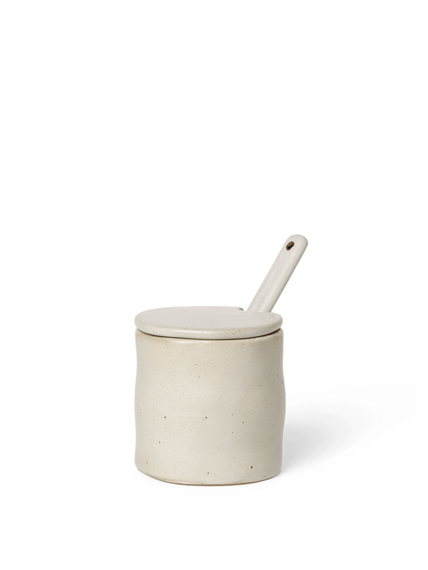 Ferm Living Flow Jam Jar with Spoon Black 