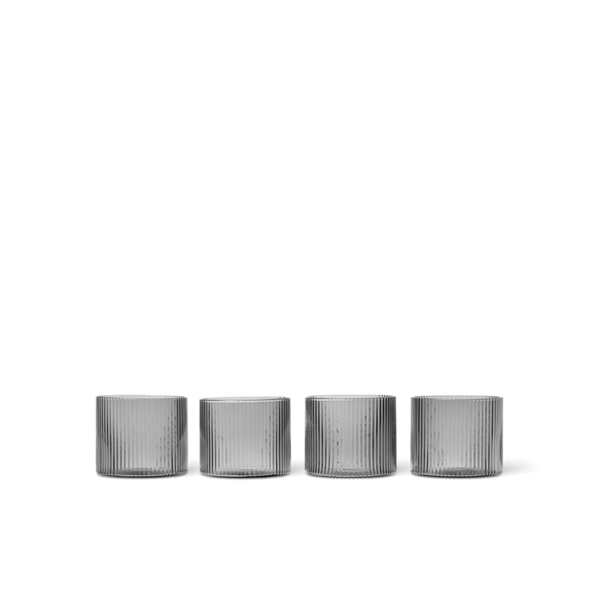 Ferm Living Ripple Low Glasses - Set of 4