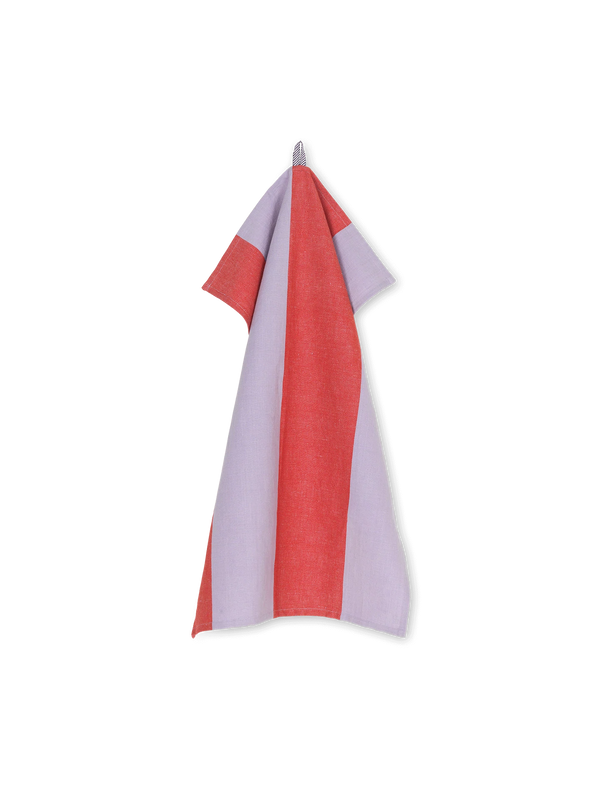 Ferm Living Hale Tea Towel -  Red & Lilac