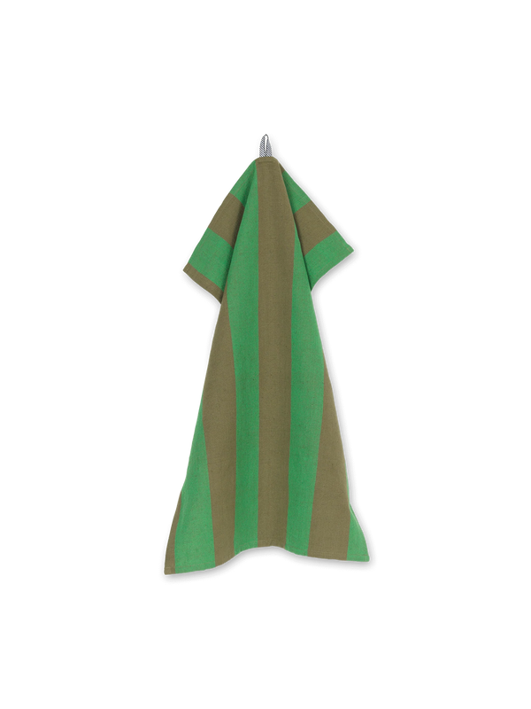 Ferm Living Hale Tea Towel - Olive & Green