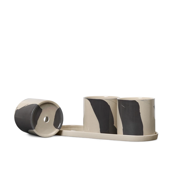 Ferm Living Inlay Herb Pot Set