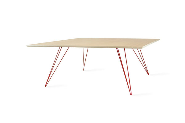 Tronk Williams Coffee Table - Square Small Maple Blood Red