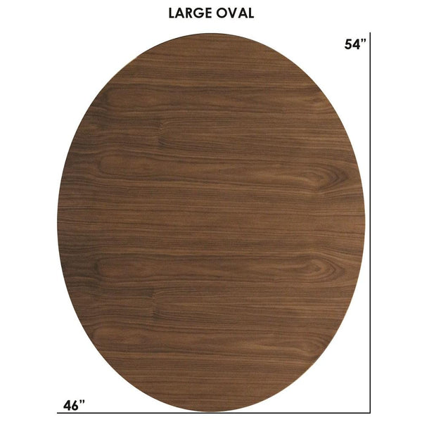 Tronk Clarke Coffee Table - Oval Small Walnut Black