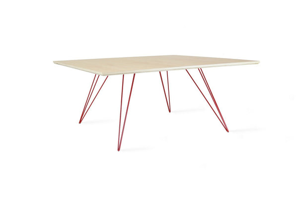 Tronk Williams Coffee Table - Square Small Maple Blood Red
