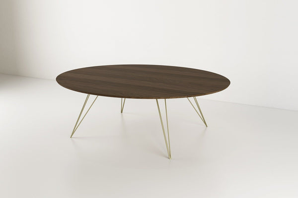 Tronk Williams Coffee Table - Oval Thin Maple Blood Red