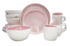 Canvas Home Pinch 16 Piece Place Setting Pink 