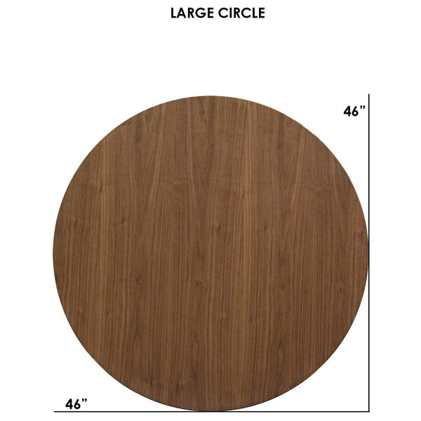 Tronk Clarke Dining Table - Circular Small Walnut Black