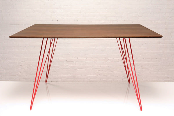 Tronk Williams Dining Table - Rectangular Small Maple Blood Red