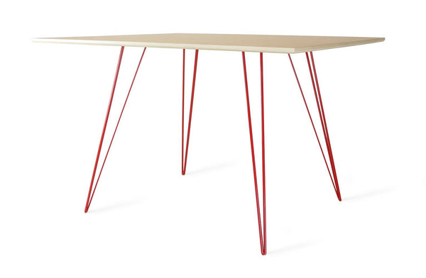 Tronk Williams Dining Table - Rectangular Small Maple Blood Red