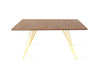 Tronk Williams Coffee Table - Square Small Walnut Yellow