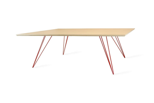 Tronk Williams Coffee Table - Rectangular Thin Maple Blood Red