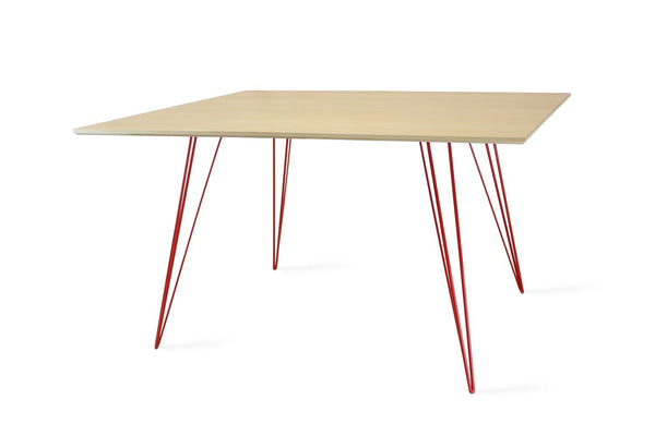 Tronk Williams Dining Table - Rectangular Small Maple Blood Red