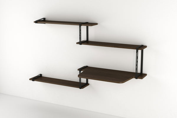 Tronk Evans Shelving System Package A Black Walnut