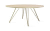 Tronk Williams Coffee Table - Circular Small Maple Brass Gold