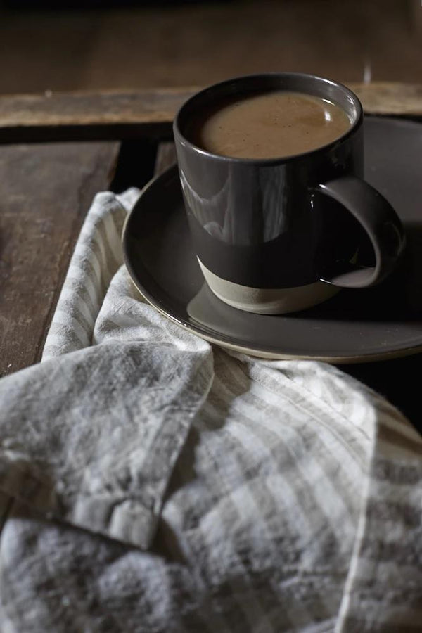 Canvas Home Shell Bisque Mug - Set of 4 Blue 
