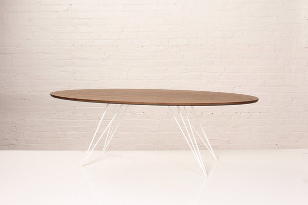 Tronk Williams Coffee Table - Oval Thin Maple Blood Red