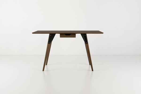 Tronk Clarke Desk No Drawer Walnut Black