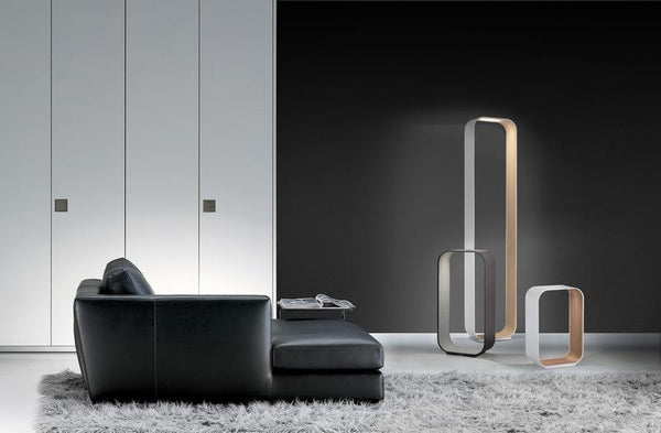 Pablo Contour Floor Lamp White & White Oak 