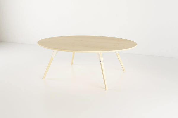 Tronk Clarke Coffee Table - Oval Small Walnut Black