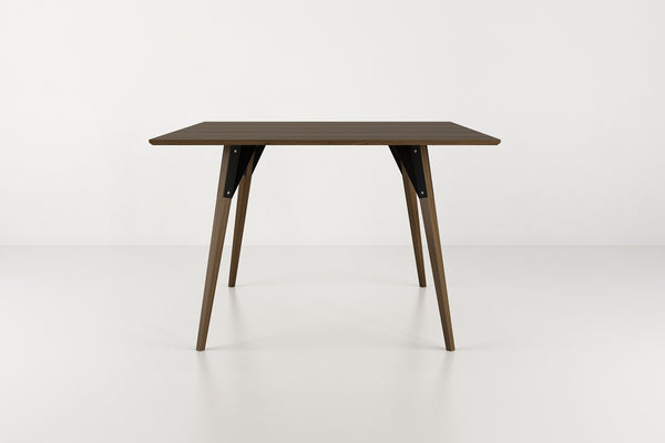 Tronk Clarke Dining Table - Square Small Walnut Black