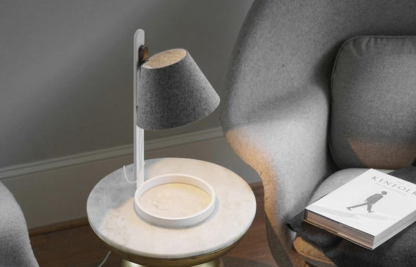 Pablo Lana Mini Table Lamp White Stone/Grey 