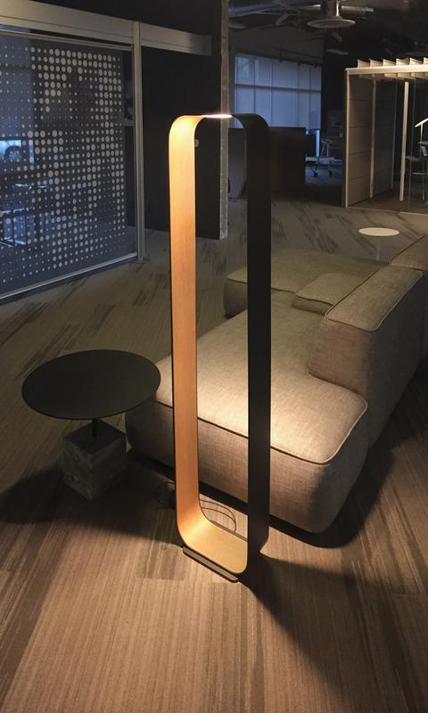 Pablo Contour Floor Lamp White & White Oak 
