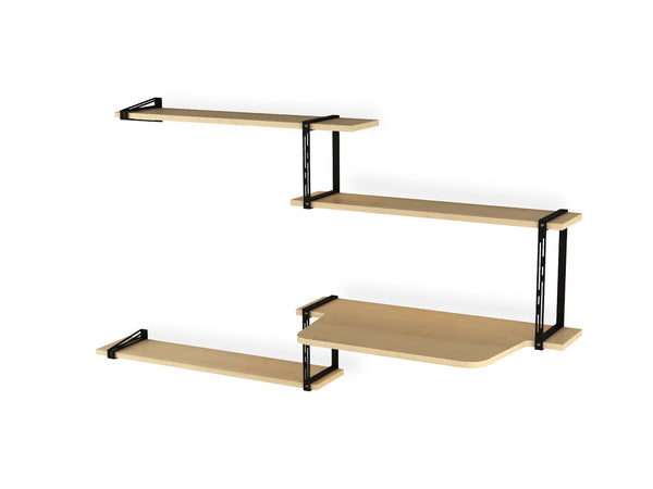 Tronk Evans Shelving System Package A Black Walnut