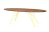 Tronk Williams Coffee Table - Oval Thin Walnut Yellow
