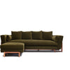 ARTLESS LRG Sofa & Ottoman w/ Walnut Base Moss Add Matching Ottoman 