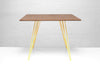 Tronk Williams Dining Table - Square Small Walnut Yellow