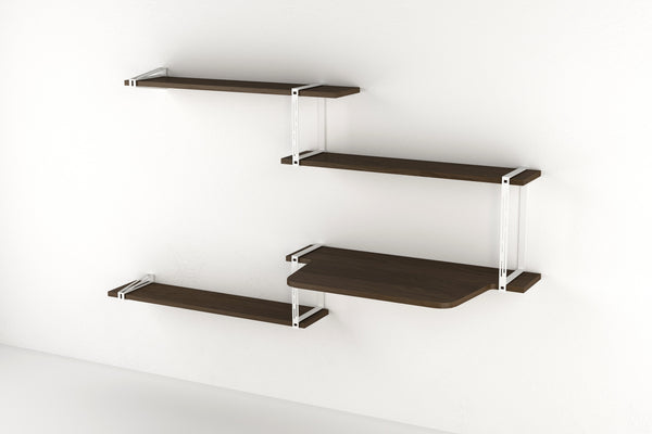 Tronk Evans Shelving System Package A Black Walnut