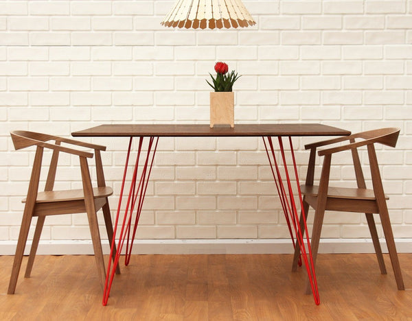 Tronk Williams Dining Table - Square Small Maple Blood Red
