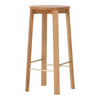 Another Country Bar Stool Four Natural Oak 14.2" Dia x 17.7" W x 17.7" D x 25.5" H 