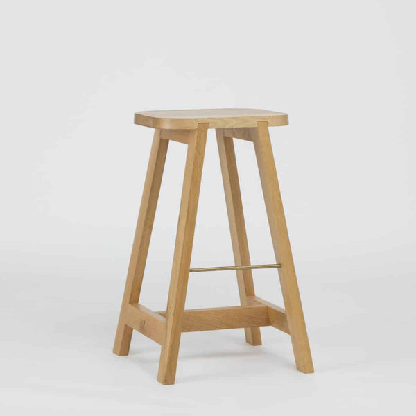 Another Country Bar Stool Three Beech - Oxford Green 18.6" W x 17.7” D x 25.6” H 
