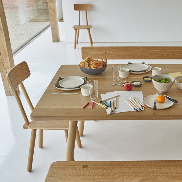 Another Country Dining Table One Natural Oak 63" W x 31.5" D x 29.13" H 