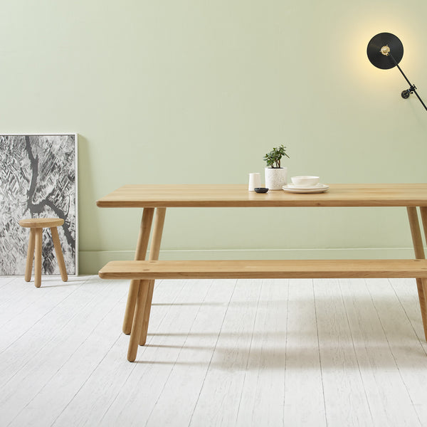 Another Country Dining Table One Natural Oak 63" W x 31.5" D x 29.13" H 