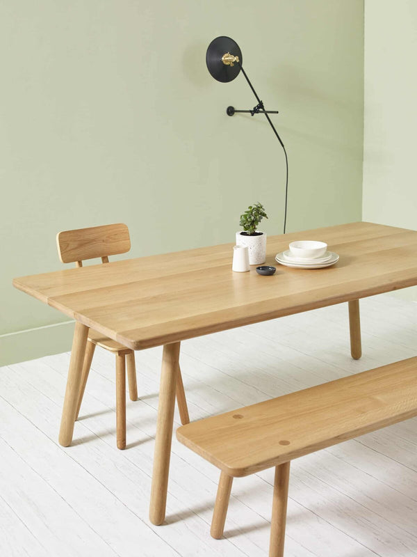 Another Country Dining Table One Natural Oak 63" W x 31.5" D x 29.13" H 