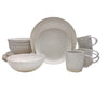 Canvas Home Shell Bisque 16 Piece Place Setting White 